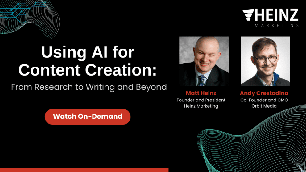 [FREE WEBINAR] Using AI for Content Creation: From Research to Writing and Beyond