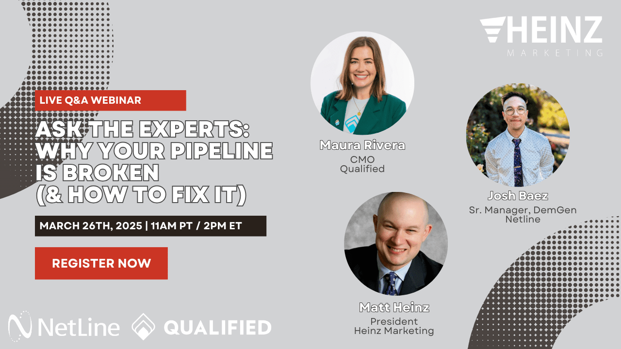 [WEBINAR] Ask the Experts: Why Your Pipeline is Broken (and How to Fix It)