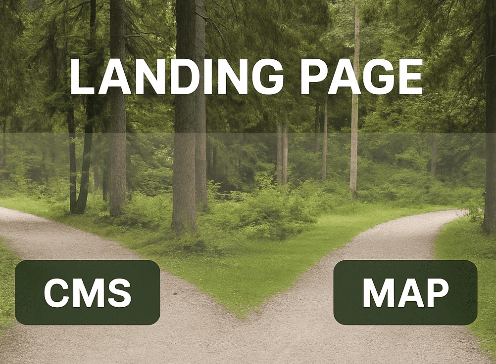 CMS vs MAP landing page