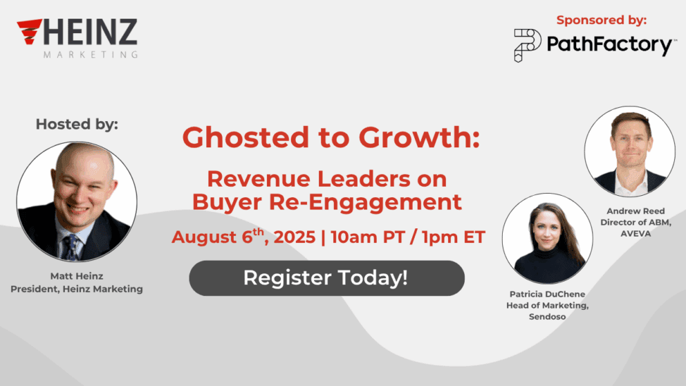 [Live Interactive Webinar] “Ghosted to Growth: Revenue Leaders on Buyer Re-Engagement