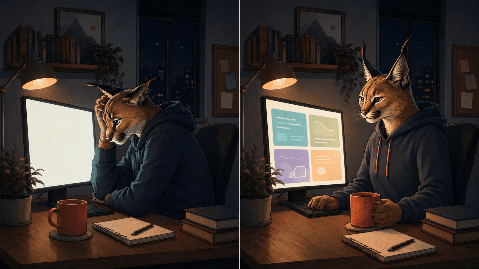 A business caracal before and after building boundaries and structuring themselves.