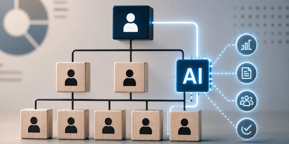 Org chart that includes AI